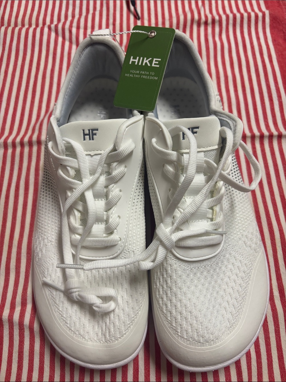 NWT HIKE HF Women’s White Athletic Knit Lace-Up Sneakers